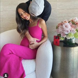 Zara ribbed wool blend fuchsia dress.